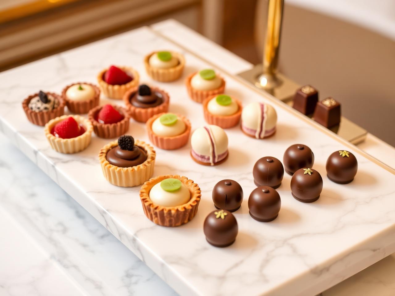 Assorted gourmet desserts